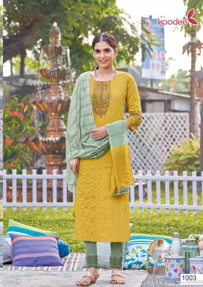 Koodee Riya 3 New Fancy Ethic Wear Designer Ready Made Suit Collection